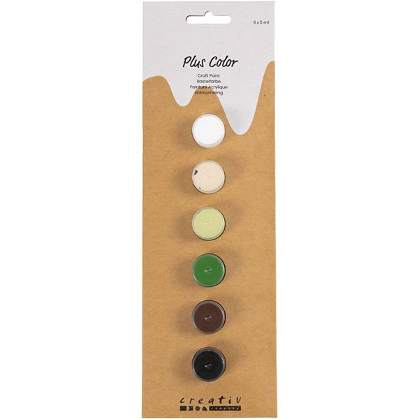 Creativ Company Hobbyfarbe Plus Color, Natur, 6x5 ml