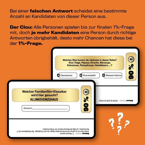 Produktbild: Das 1% Quiz &ndash; Wie clever bist du? Das offizielle Quizspiel mit Fragen aus der Show