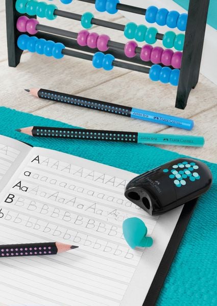 Produktbild: Faber-Castell Bleistift Jumbo Grip Two sw/t&uuml;rkis