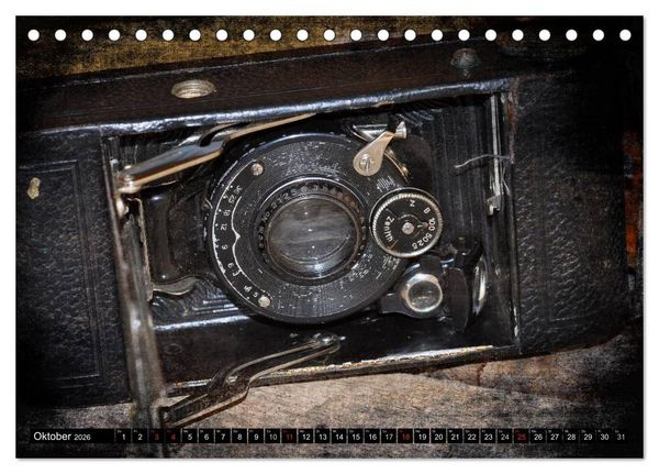 Produktbild: Historische Fotoapparate (Tischkalender 2026 DIN A5 quer), CALVENDO Monatskalender