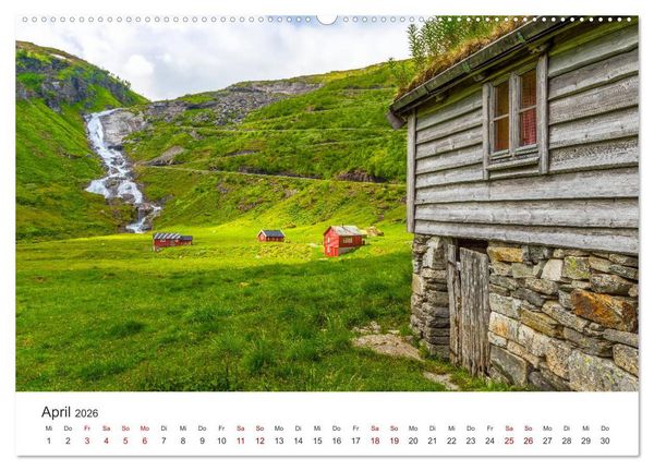 Produktbild: Norwegen - Landschaften und Fjorde im westlichen Norwegen (hochwertiger Premium Wandkalender 2026 DIN A2 quer), Kunstdruck in Hochglanz