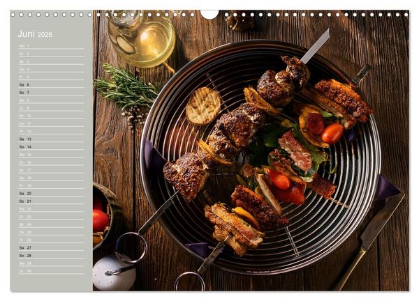 Produktbild: Der Grillkalender f&uuml;r echte M&auml;nner (Wandkalender 2026 DIN A3 quer), CALVENDO Monatskalender