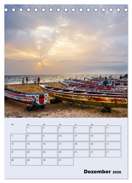 Produktbild: Lebendiges Westafrika - Mauretanien, Senegal, Guinea, Bissau (Tischkalender 2026 DIN A5 hoch), CALVENDO Monatskalender