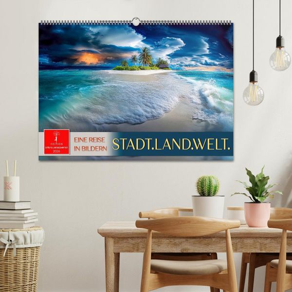 Produktbild: Stadt.Land.Welt. - eine Reise in Bildern (Wandkalender 2026 DIN A2 quer), CALVENDO Monatskalender