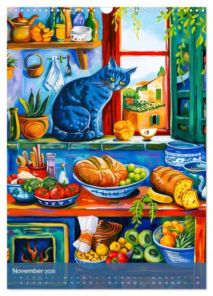 Produktbild: Katzenleben in Farbe - Witzige Szenen aus dem Katzenalltag (Wandkalender 2026 DIN A3 hoch), CALVENDO Monatskalender