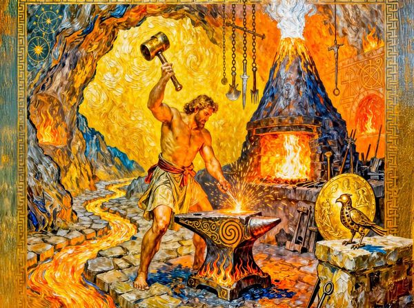 Produktbild: CALVENDO Puzzle Hephaistos Gott des Feuers | 2000 Teile Lege-Gr&ouml;&szlig;e 90x67cm Foto-Puzzle f&uuml;r gl&uuml;ckliche Stunden