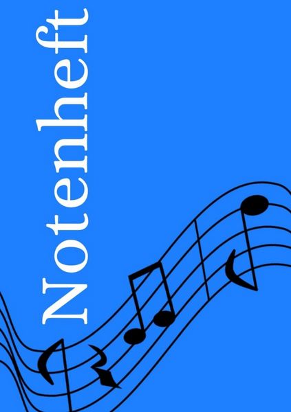 Produktbild: Notenheft: DIN A5 Notenlinienheft | 100 Seiten mit 12 Notenzeilen / Systeme pro Blatt | Papier 90g/m&sup2; | Musikheft mit Notenlinien