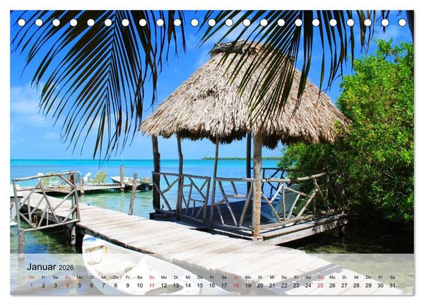 Produktbild: Belize. Karibik-Perle Caye Caulker (Tischkalender 2026 DIN A5 quer), CALVENDO Monatskalender