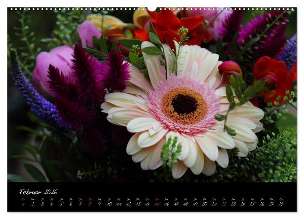 Produktbild: Florales Sonett - Visuelle Musik der Blumen (Wandkalender 2026 DIN A2 quer), CALVENDO Monatskalender