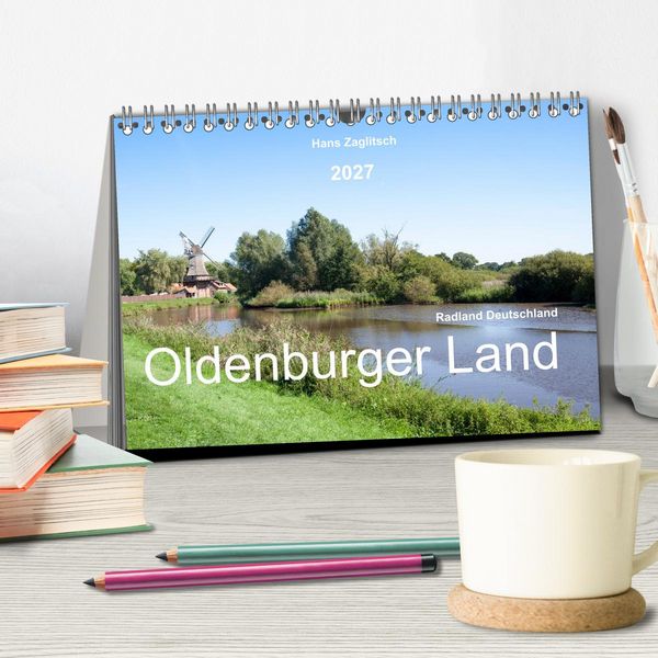 Produktbild: Radland Deutschland - Oldenburger Land (Tischkalender 2027 DIN A5 quer), CALVENDO Monatskalender