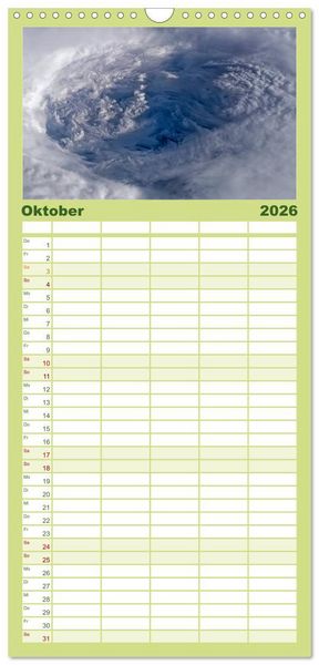 Produktbild: Familienplaner 2026 - Gewaltige Natur - bedrohlich und sch&ouml;n mit 5 Spalten (Wandkalender, 21 x 45 cm) CALVENDO