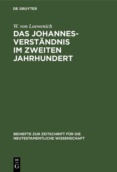Produktbild: Das Johannes-Verst&auml;ndnis im zweiten Jahrhundert