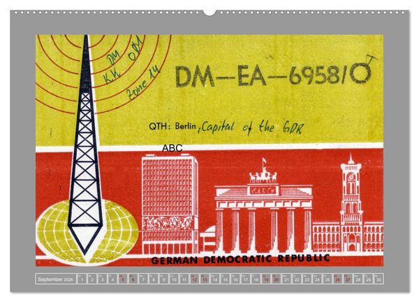 Produktbild: Amateurfunk in Ost-Berlin (Wandkalender 2026 DIN A2 quer), CALVENDO Monatskalender