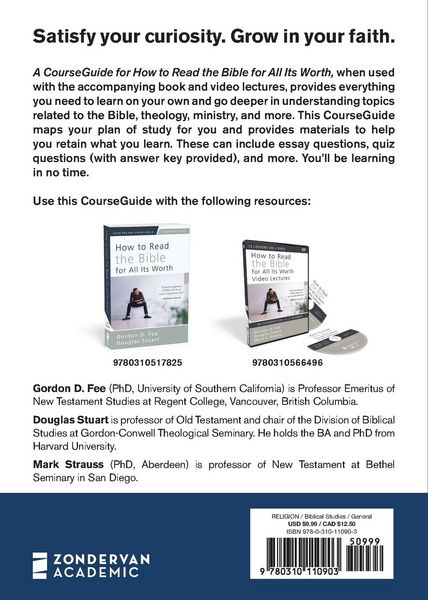 Produktbild: A CourseGuide for How to Read the Bible for All Its Worth