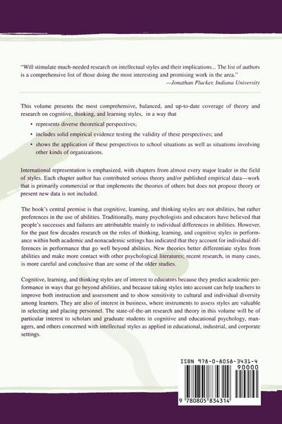 Produktbild: Perspectives on Thinking, Learning, and Cognitive Styles