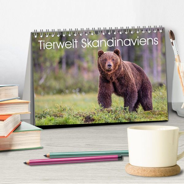 Produktbild: Tierwelt Skandinaviens (Tischkalender 2026 DIN A5 quer), CALVENDO Monatskalender