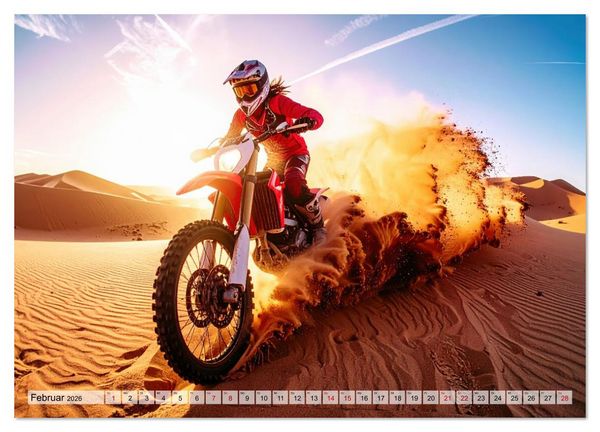 Produktbild: W&uuml;stenabenteuer - Spektakul&auml;re Moto-Rallys (Wandkalender 2026 DIN A4 quer), CALVENDO Monatskalender