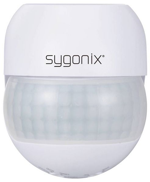 Produktbild: Sygonix SY-6118230 wandh&auml;ngend, Aufputz PIR-Bewegungsmelder 180&deg; Relais Wei&szlig; IP44