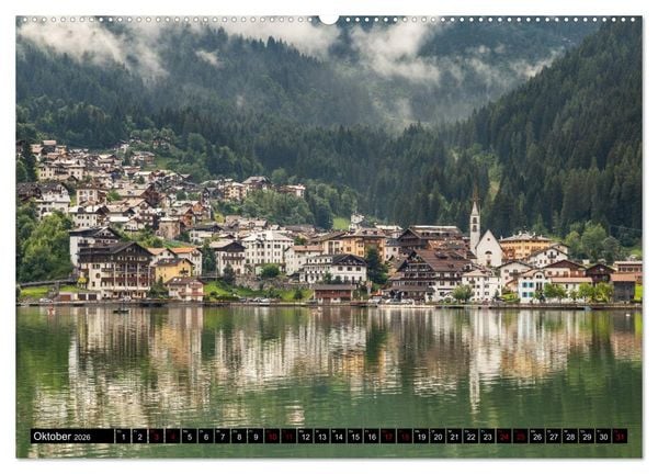 Produktbild: Bergseen in den Dolomiten (hochwertiger Premium Wandkalender 2026 DIN A2 quer), Kunstdruck in Hochglanz