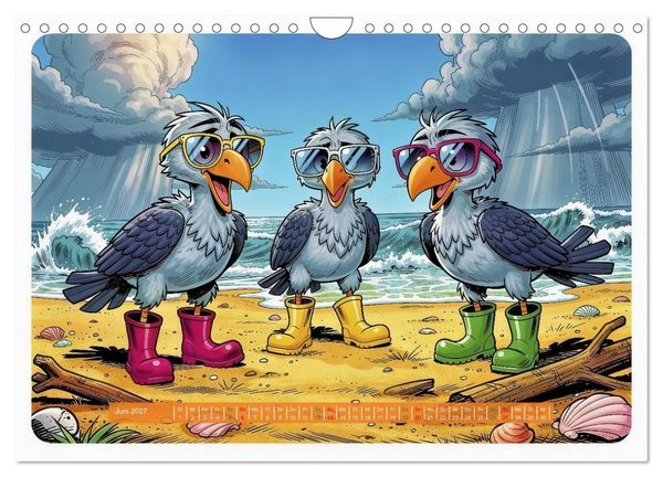 Produktbild: Lustige Sturmv&ouml;gel - Comic (Wandkalender 2027 DIN A4 quer), CALVENDO Monatskalender