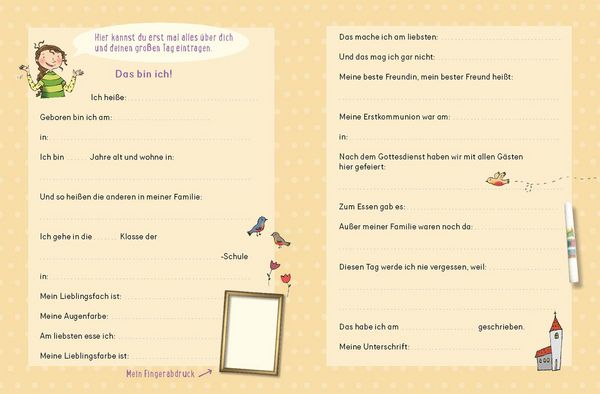 Produktbild: Mein ganz besonderer Tag - Das Freundebuch zur Erstkommunion