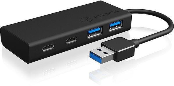 RAIDSONIC ICY BOX USB 3.0 HUB Type-A zu 2x Type-A USB Anschlüssen