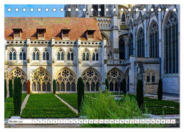 Produktbild: Les cath&eacute;drales fran&ccedil;aises &ndash; Des chefs-d'&oelig;uvre de l&rsquo;architecture gothique (Calendrier de bureau 2027 DIN A5 vertical), CALVENDO calendrier mensuel