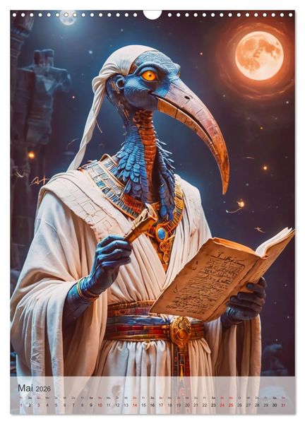 Produktbild: &Auml;gyptische Mythologie - G&ouml;tter, Helden und Monster (Wandkalender 2026 DIN A3 hoch), CALVENDO Monatskalender