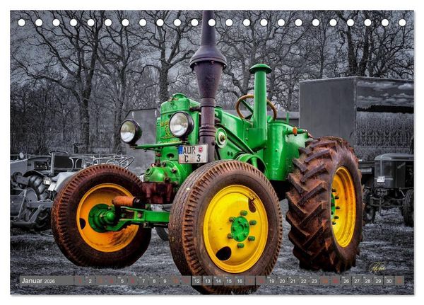 Produktbild: Traktoren - Oldtimer (Tischkalender 2026 DIN A5 quer), CALVENDO Monatskalender