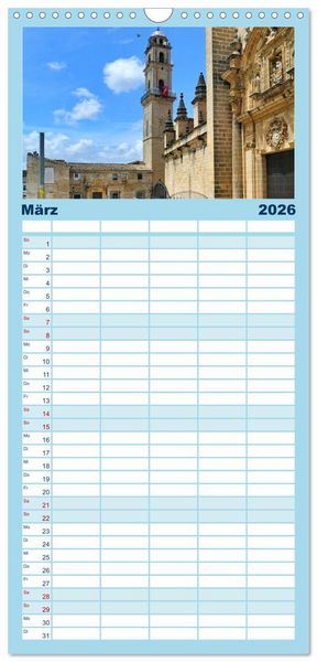 Produktbild: Familienplaner 2026 - Andalusien, Architektur und Tradition mit 5 Spalten (Wandkalender, 21 x 45 cm) CALVENDO