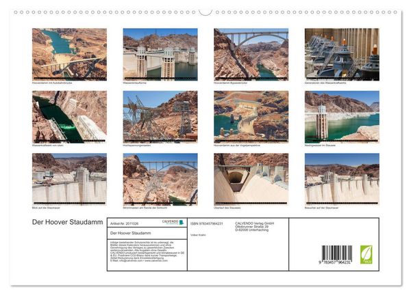 Produktbild: Der Hoover Staudamm (hochwertiger Premium Wandkalender 2026 DIN A2 quer), Kunstdruck in Hochglanz