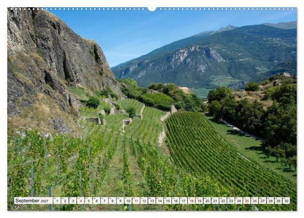 Produktbild: Sion im Wallis - zwischen Reben und Bergen (Wandkalender 2027 DIN A2 quer), CALVENDO Monatskalender
