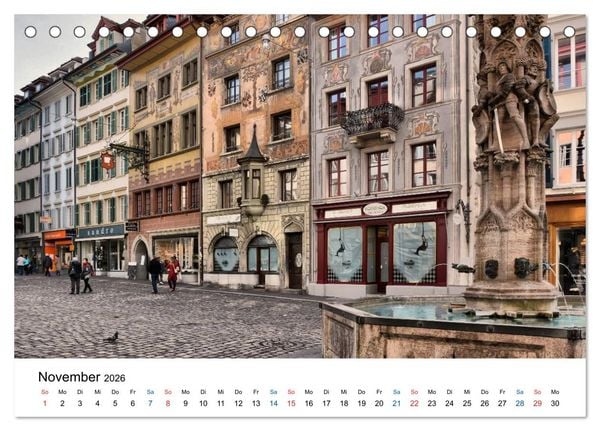 Produktbild: Unterwegs in Luzern (Tischkalender 2026 DIN A5 quer), CALVENDO Monatskalender