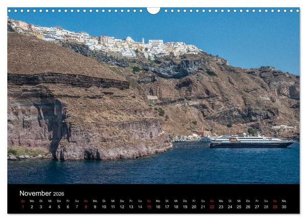 Produktbild: Zauberhaftes Santorin (Wandkalender 2026 DIN A3 quer), CALVENDO Monatskalender