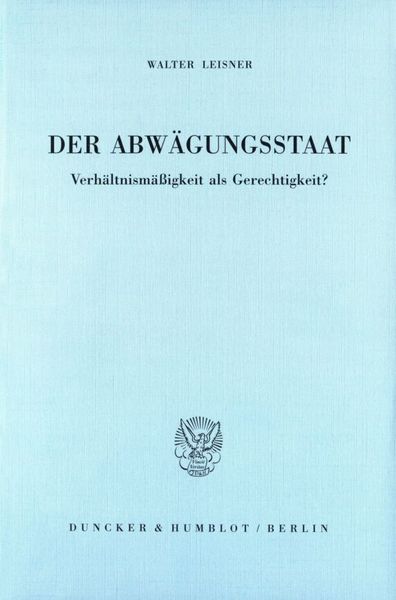 Produktbild: Der Abw&auml;gungsstaat.
