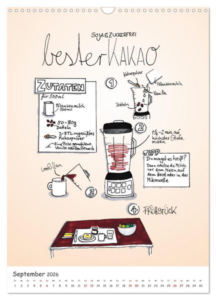 Produktbild: Vegankalender (Wandkalender 2026 DIN A3 hoch), CALVENDO Monatskalender