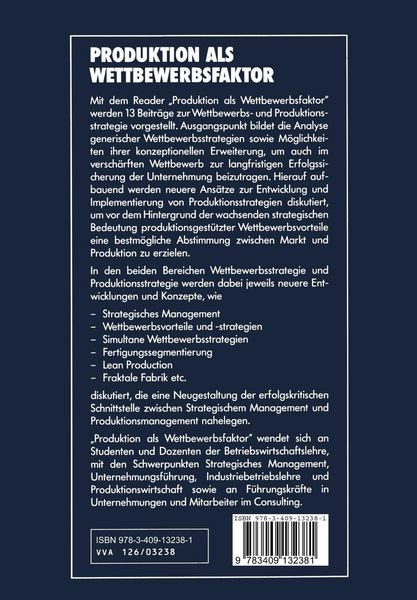 Produktbild: Produktion als Wettbewerbsfaktor