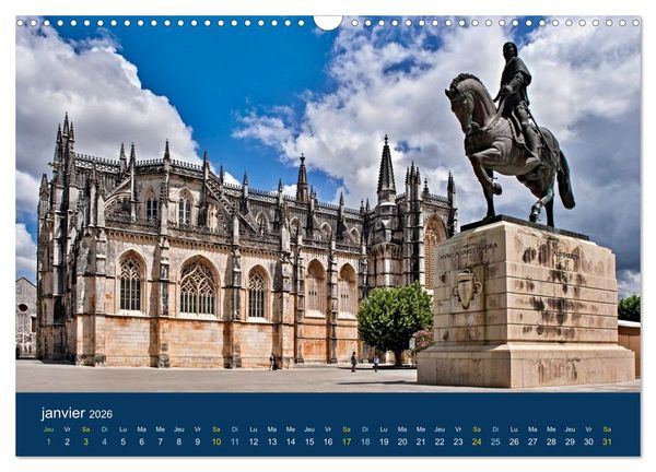 Produktbild: Un voyage &agrave; travers le Portugal (Calendrier mural 2026 DIN A3 vertical), CALVENDO calendrier mensuel