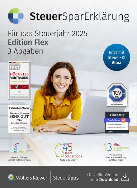Produktbild: SteuerSparErkl&auml;rung flex (Steuerjahr 2025)