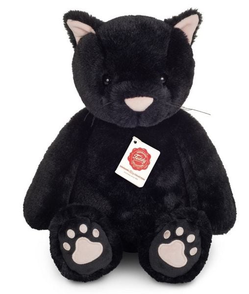 Teddy Hermann 93998 - Schlenkerkatze Tilly schwarz, Katze, Plüsch, 35 cm