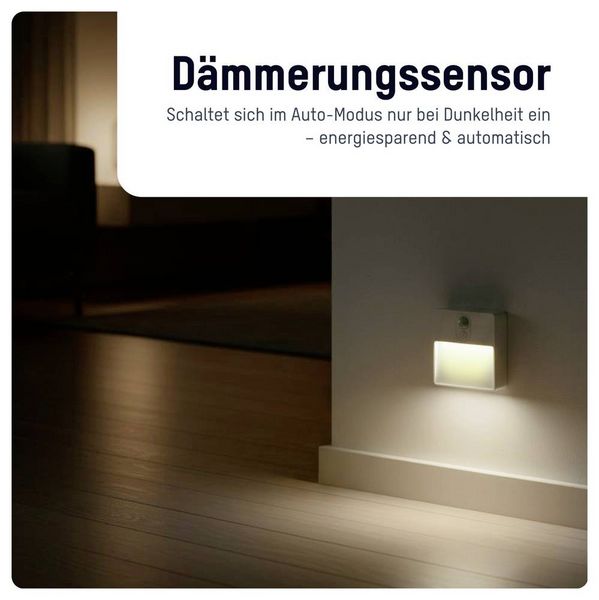 Produktbild: Ansmann Sensor-Nachtlicht NL5R wiederaufladbar 1600-0481 Nachtlicht mit Bewegungsmelder Rund LED Warmwei&szlig; Wei&szlig;