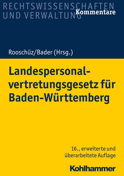 Produktbild: Landespersonalvertretungsgesetz f&uuml;r Baden-W&uuml;rttemberg