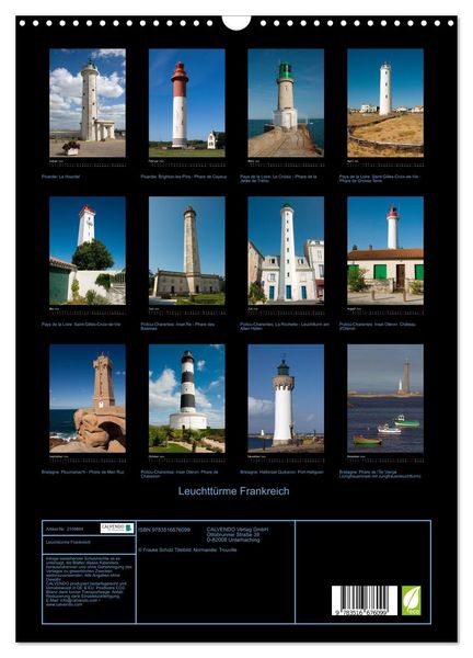 Produktbild: Leuchtt&uuml;rme Frankreich (Wandkalender 2026 DIN A3 hoch), CALVENDO Monatskalender