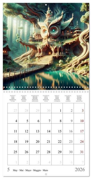 Produktbild: Habitat des chouettes (Calendrier mural carr&eacute; 2026 30x30 cm) Calendrier double avec une page pour vos prises de notes