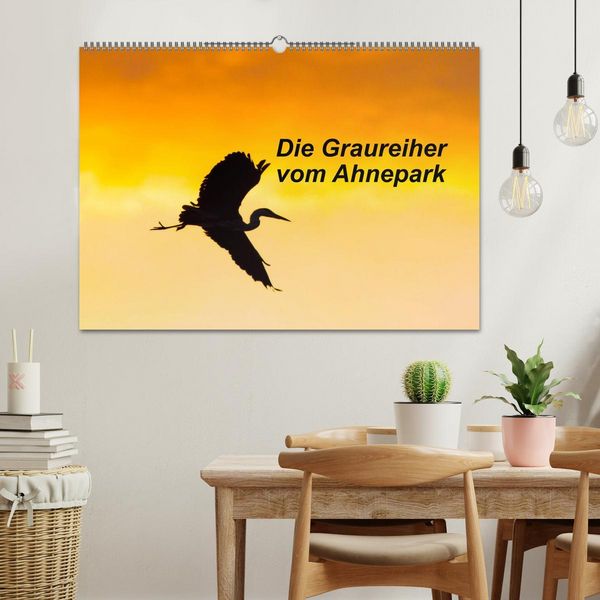 Produktbild: Die Graureiher vom Ahnepark (Wandkalender 2026 DIN A2 quer), CALVENDO Monatskalender