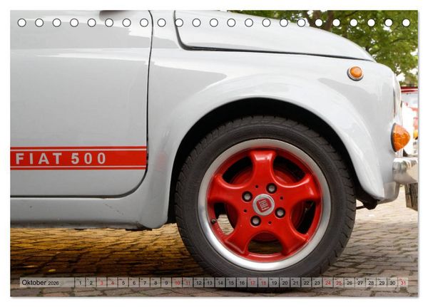 Produktbild: Cinquecento Der kleine Italiener - 60 Jahre zeitloses Kultobjekt (Tischkalender 2026 DIN A5 quer), CALVENDO Monatskalender