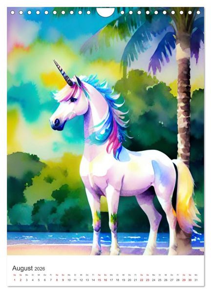 Produktbild: Jeder braucht ein Einhorn in seinem Leben - Bildergeschichte f&uuml;r Kinder (Wandkalender 2026 DIN A4 hoch), CALVENDO Monatskalender