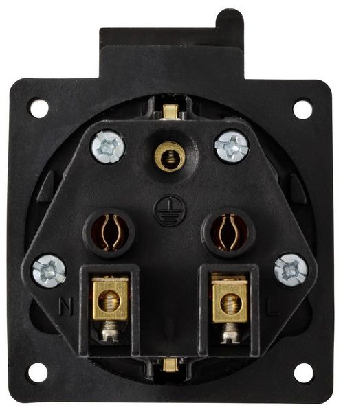 Produktbild: Sygonix SY-6746374 Schutzkontakt-Steckdose IP44 Schwarz