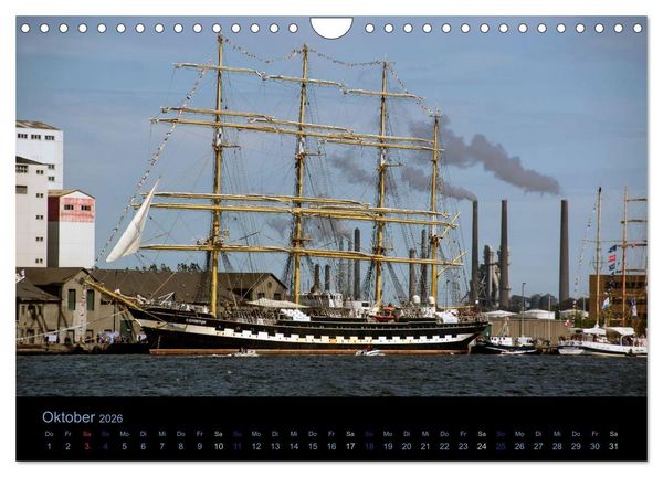 Produktbild: Segelschiffe - Maritime Details (Wandkalender 2026 DIN A4 quer), CALVENDO Monatskalender