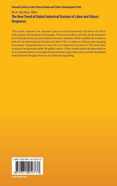 Produktbild: The New Trend of Global Industrial Division of Labor and China&rsquo;s Responses